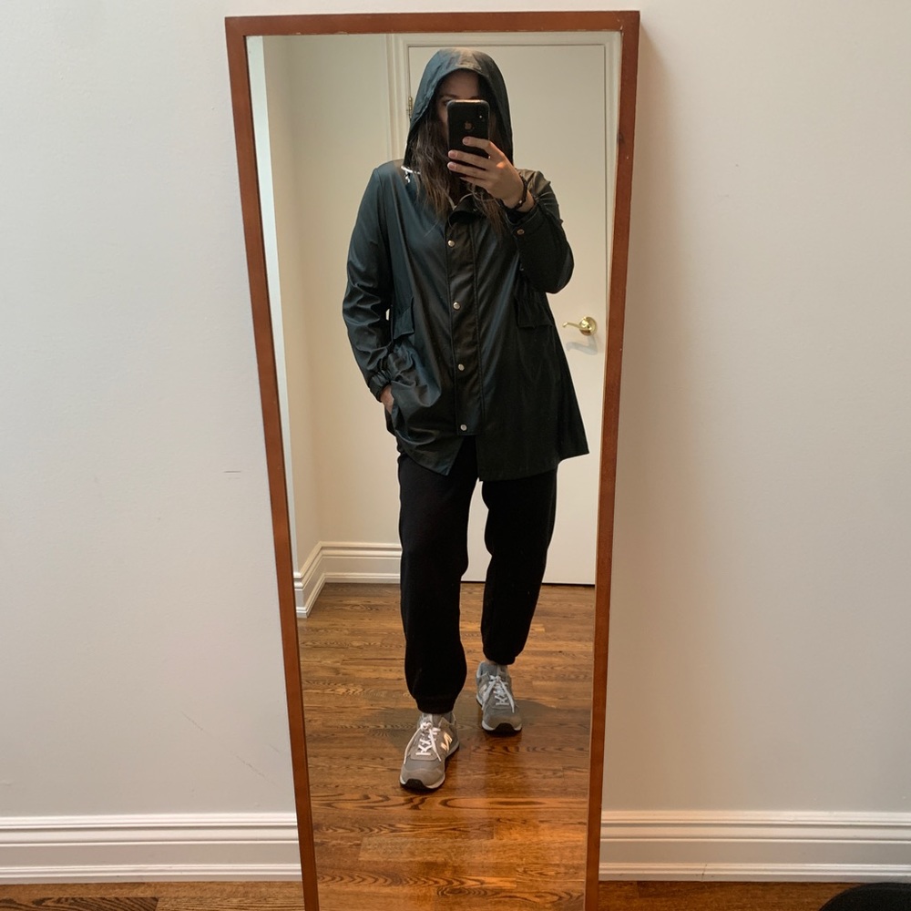 Zara Woman Hooded Raincoat - size L
